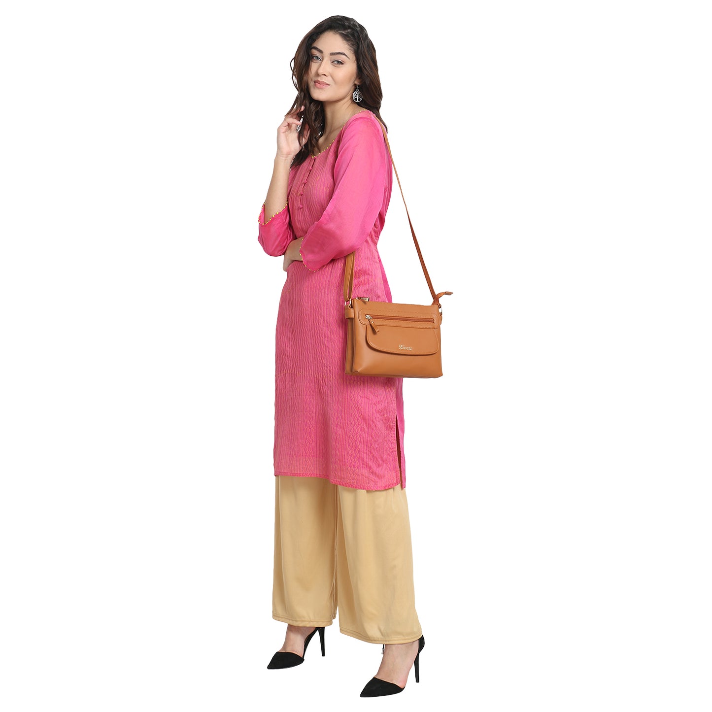 Pink Cotton Silk Embroidered Kurta