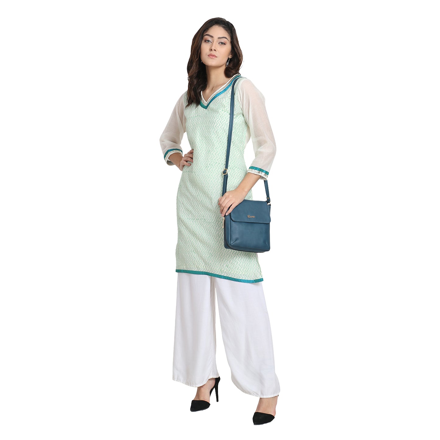 White Cotton Silk Embroidered Kurta