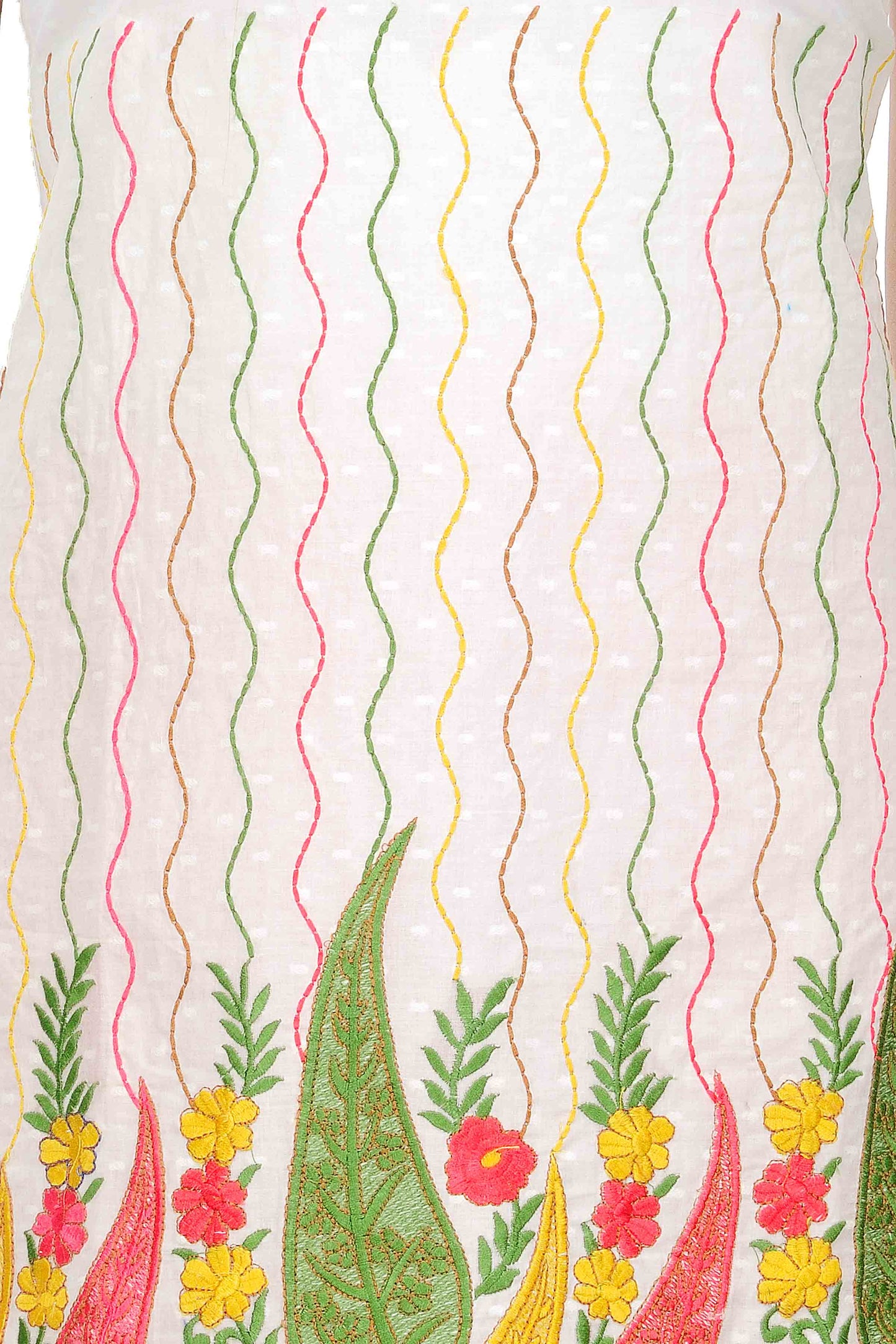 Ivory Embroidered Short Kurta