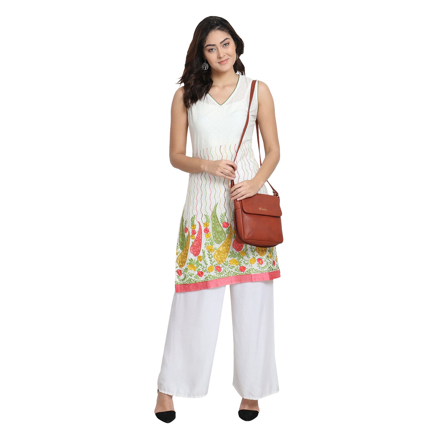 Ivory Paisley Embroidery Kurta