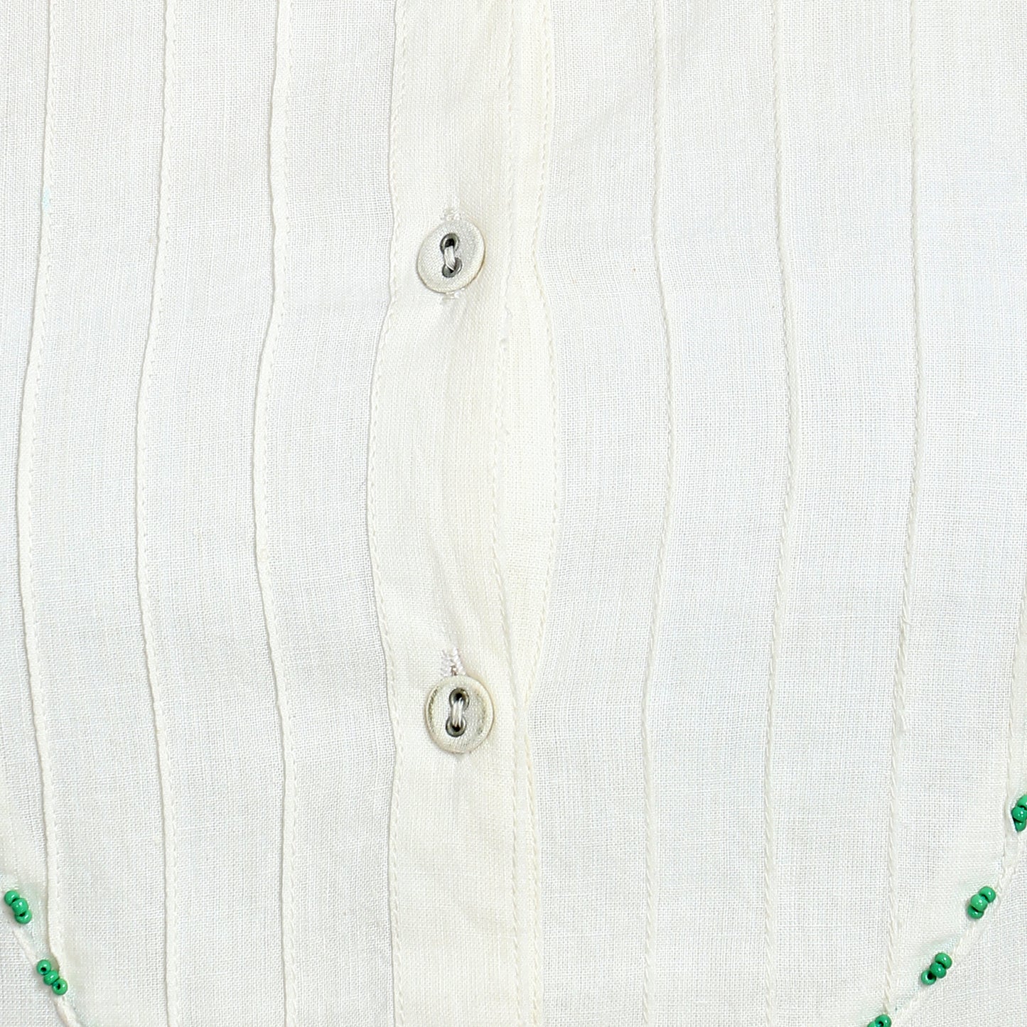 Ivory Cotton Top with Paisley Print