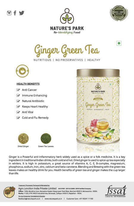 Ginger Green Tea Can (150 g)