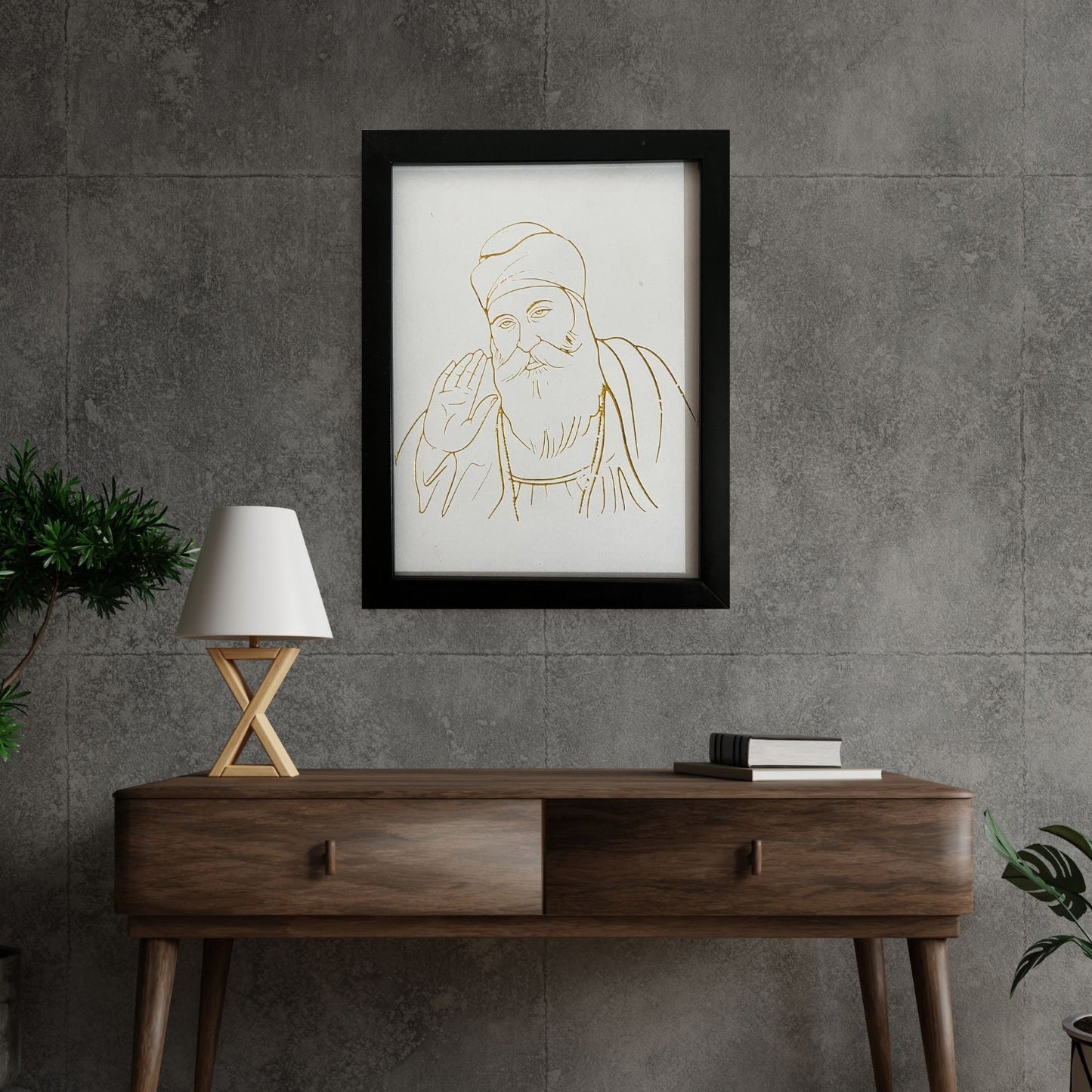 Engraved Guru Nanak Dev Ji picture