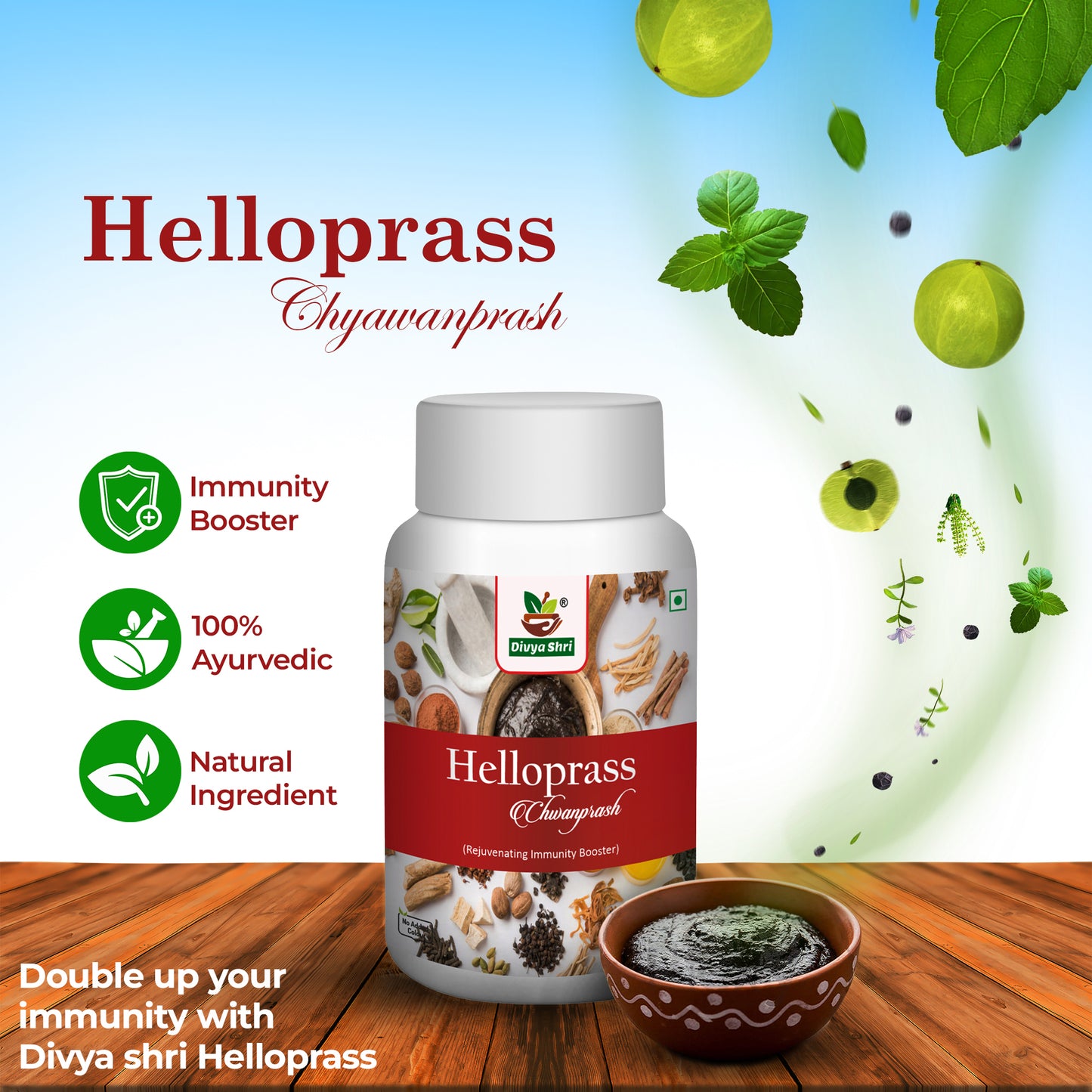 Helloprass Chwanprash for Increasing Immunity and Stamina-100g