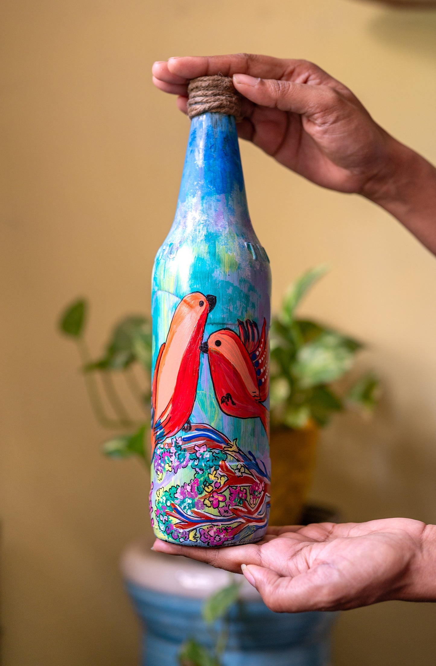 Happy Chirps Decorative Bottle