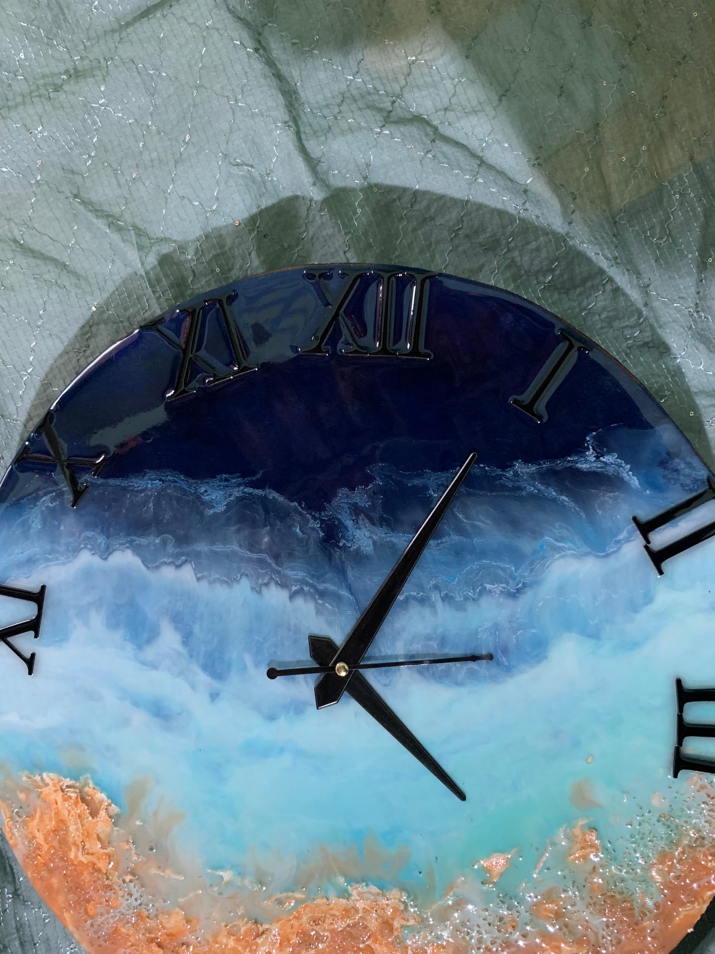 resin ocean theme wall clock