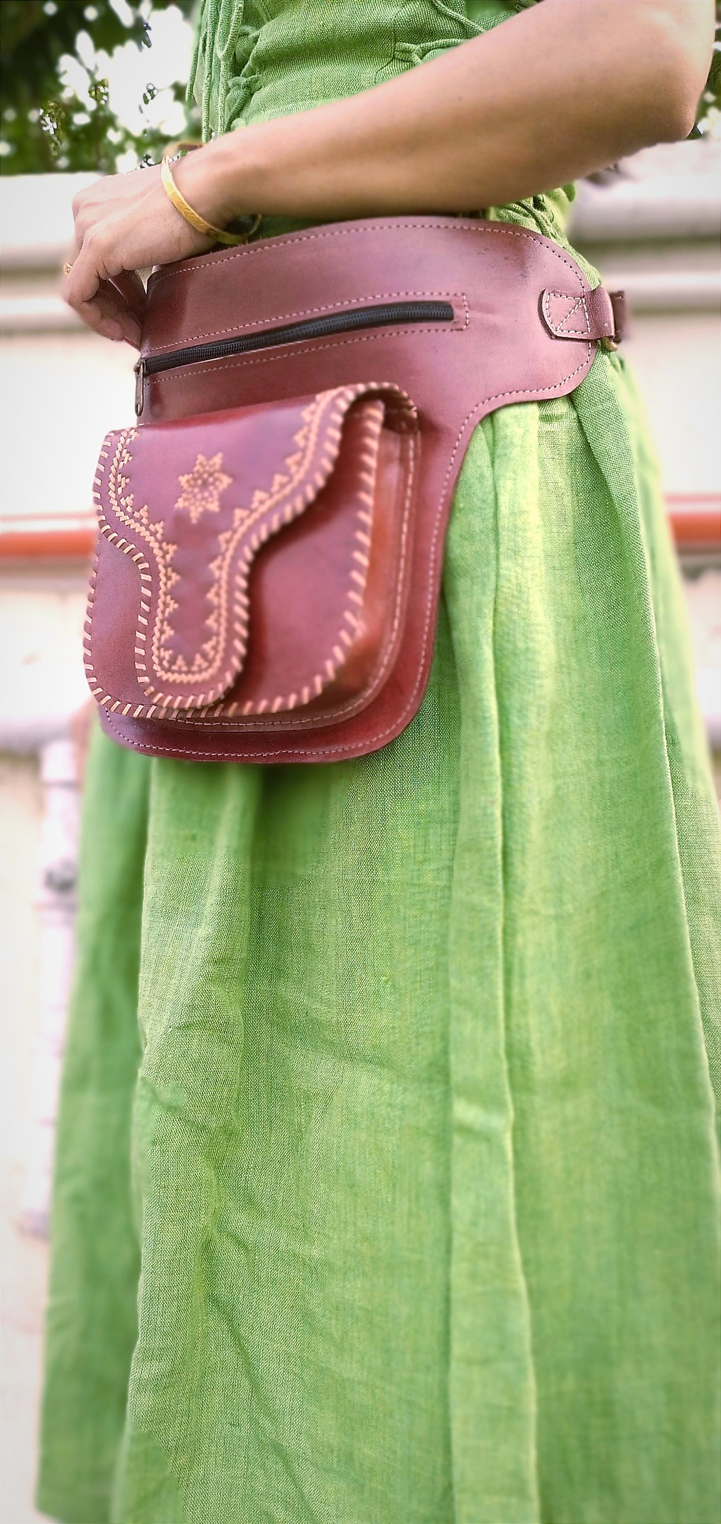 SAVILE -Handcrafted BOHEMIAN Style CRUELTY Free Leather Saddle Bag