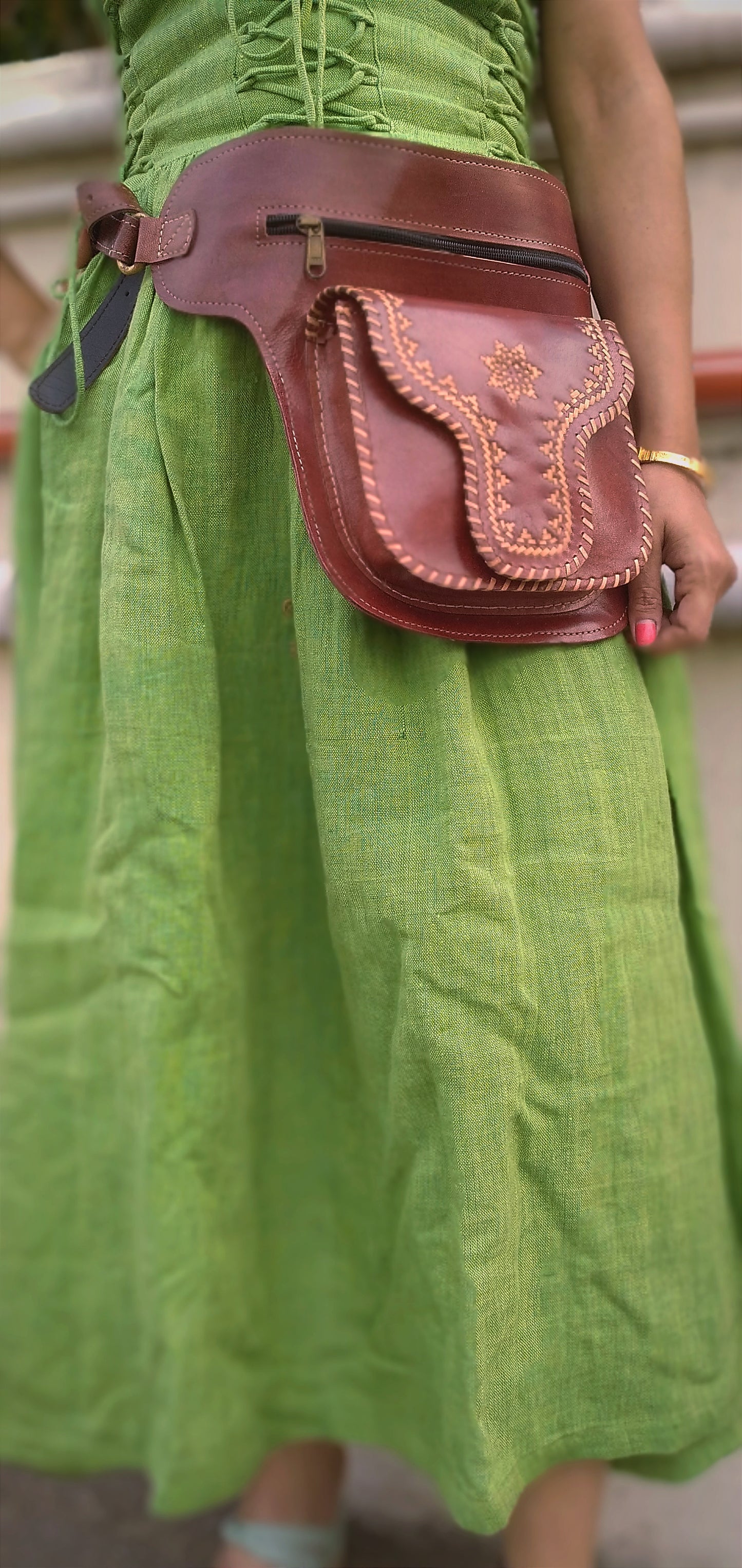 SAVILE -Handcrafted BOHEMIAN Style CRUELTY Free Leather Saddle Bag