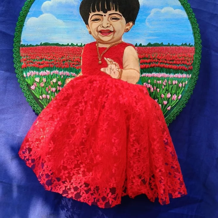 Portrait Embroidery Hoop Art