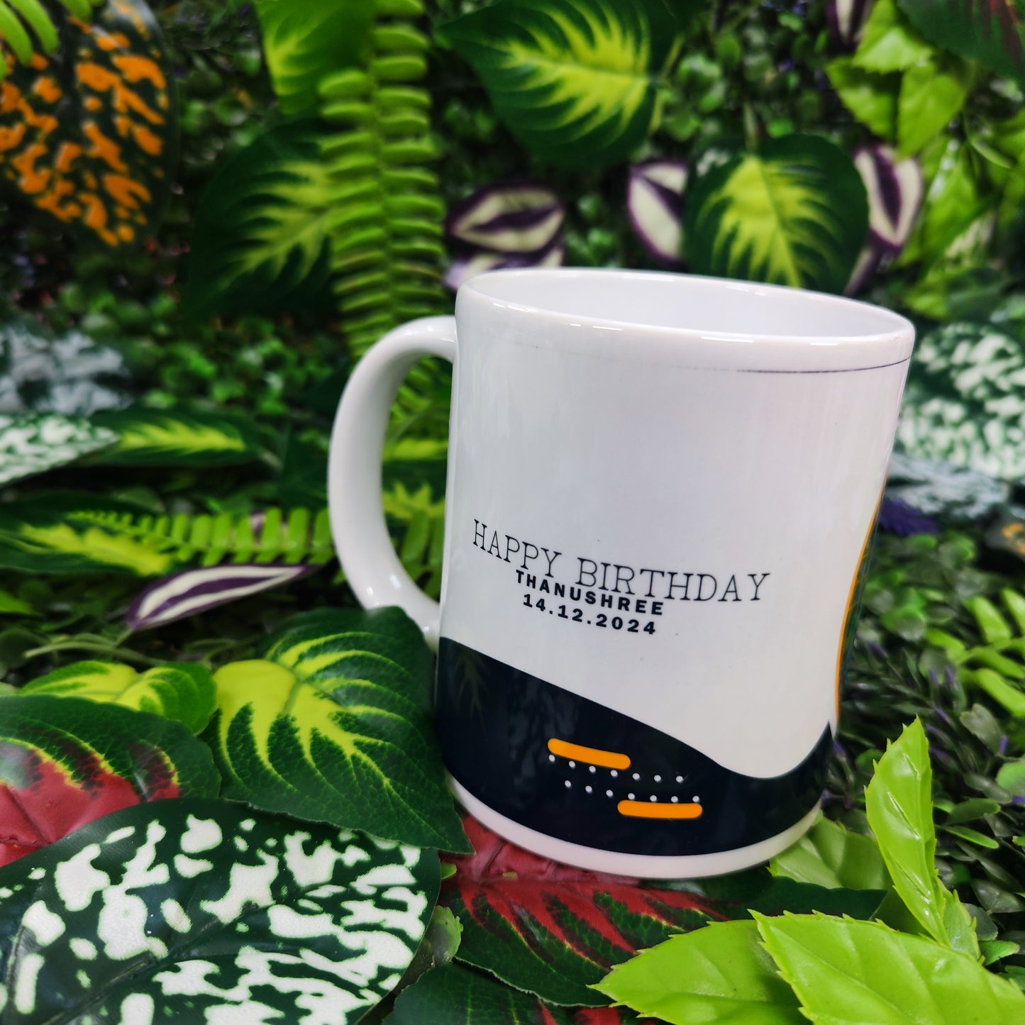 customized white mug