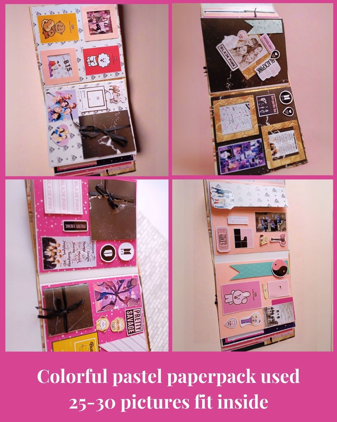 Personalized K-pop BTS Blackpink Scrapbook with Photo | Ideal Gift for Girls