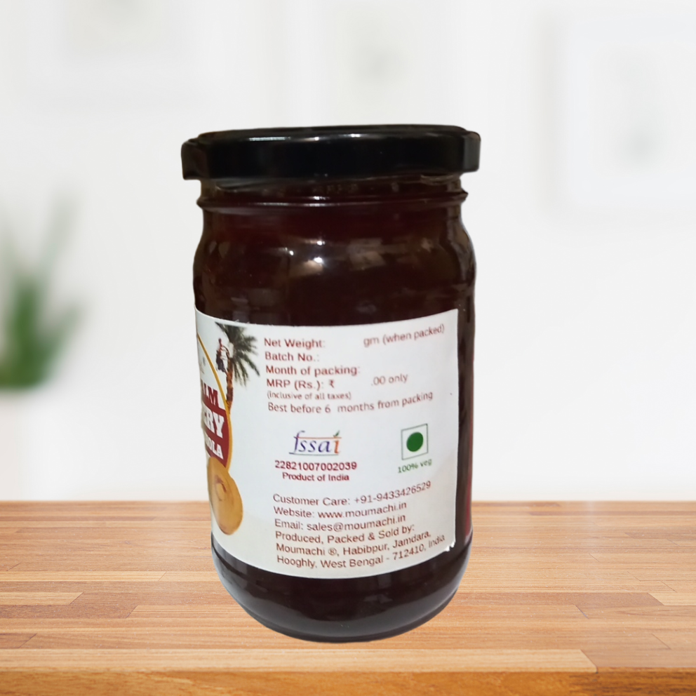 Moumachi Date Palm Jaggery pure Organic Nolen Gur Liquid Khejur Gur 350g (Pet jar)