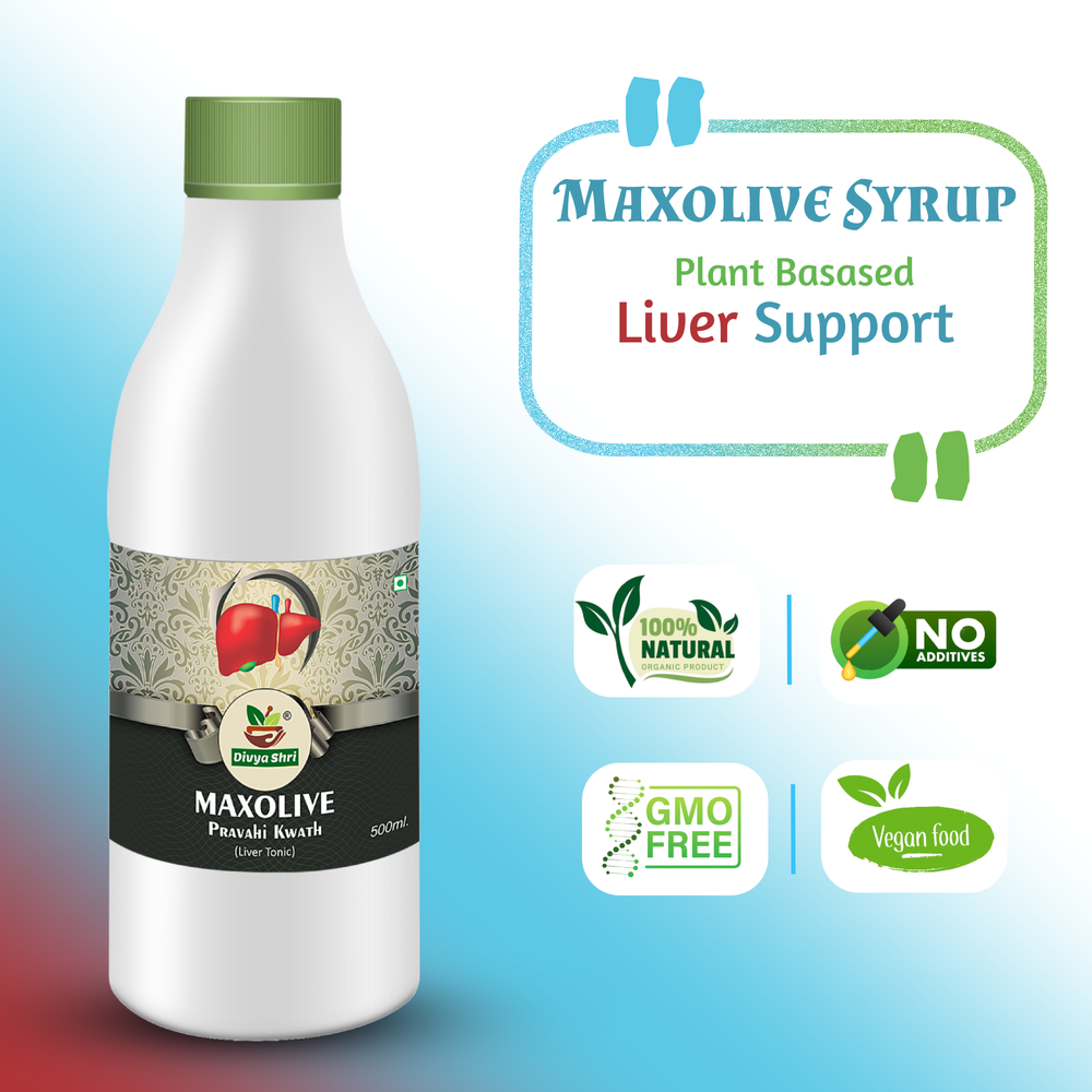 
                  
                    Divya Shri Maxolive Ayurvedic Liver Tonic | 100% herbal liver Tonic for indigestion and Acidity (500 ml)
                  
                