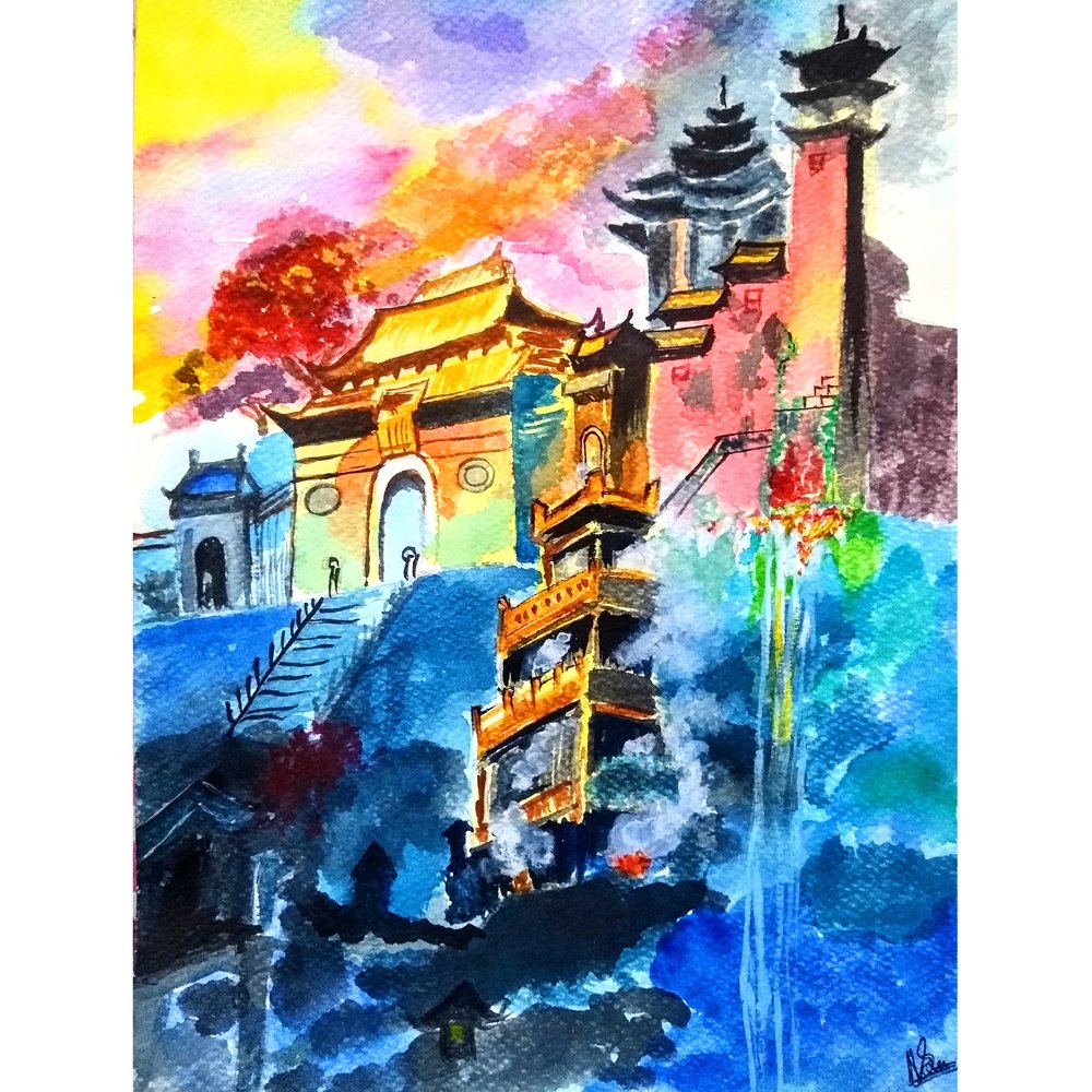 " Monastery " - Kreate- Painting