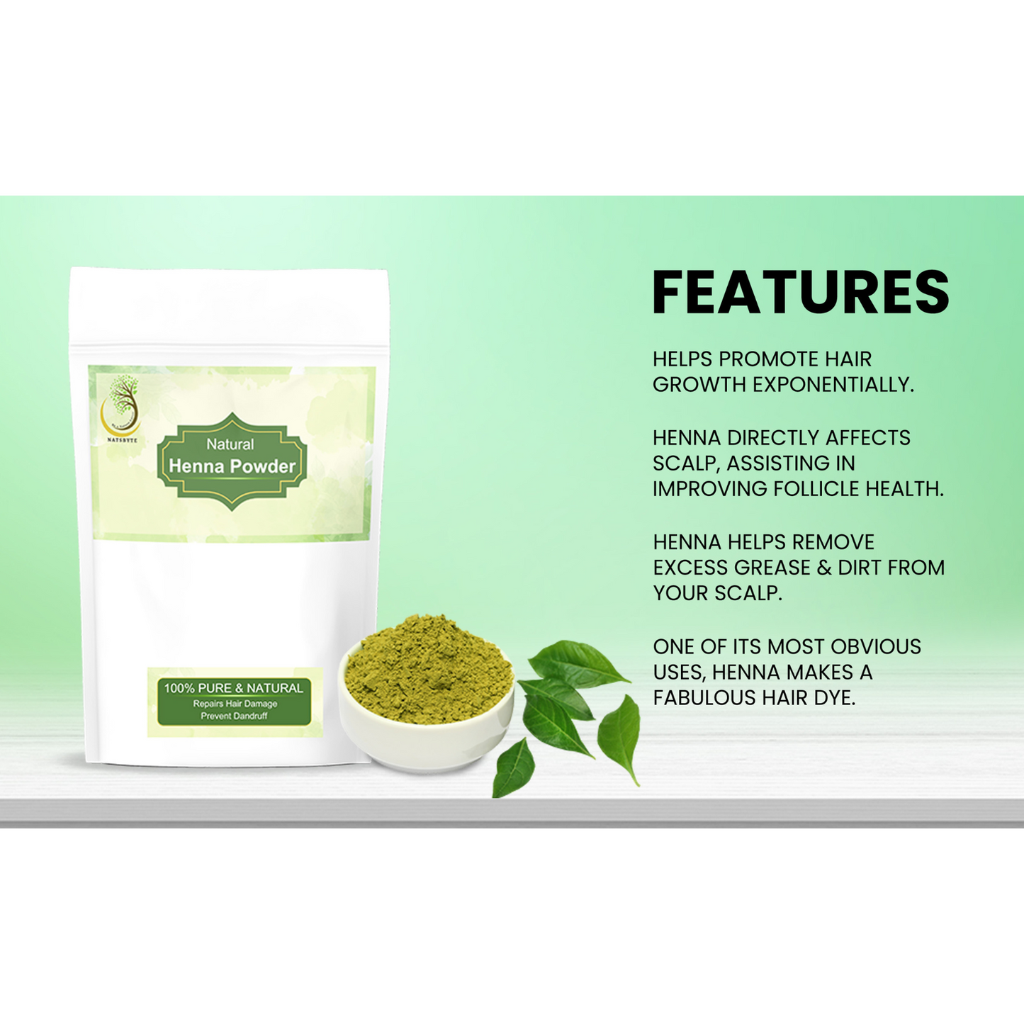 Natsbyte Rajasthani Mehendi Powder  (250g)