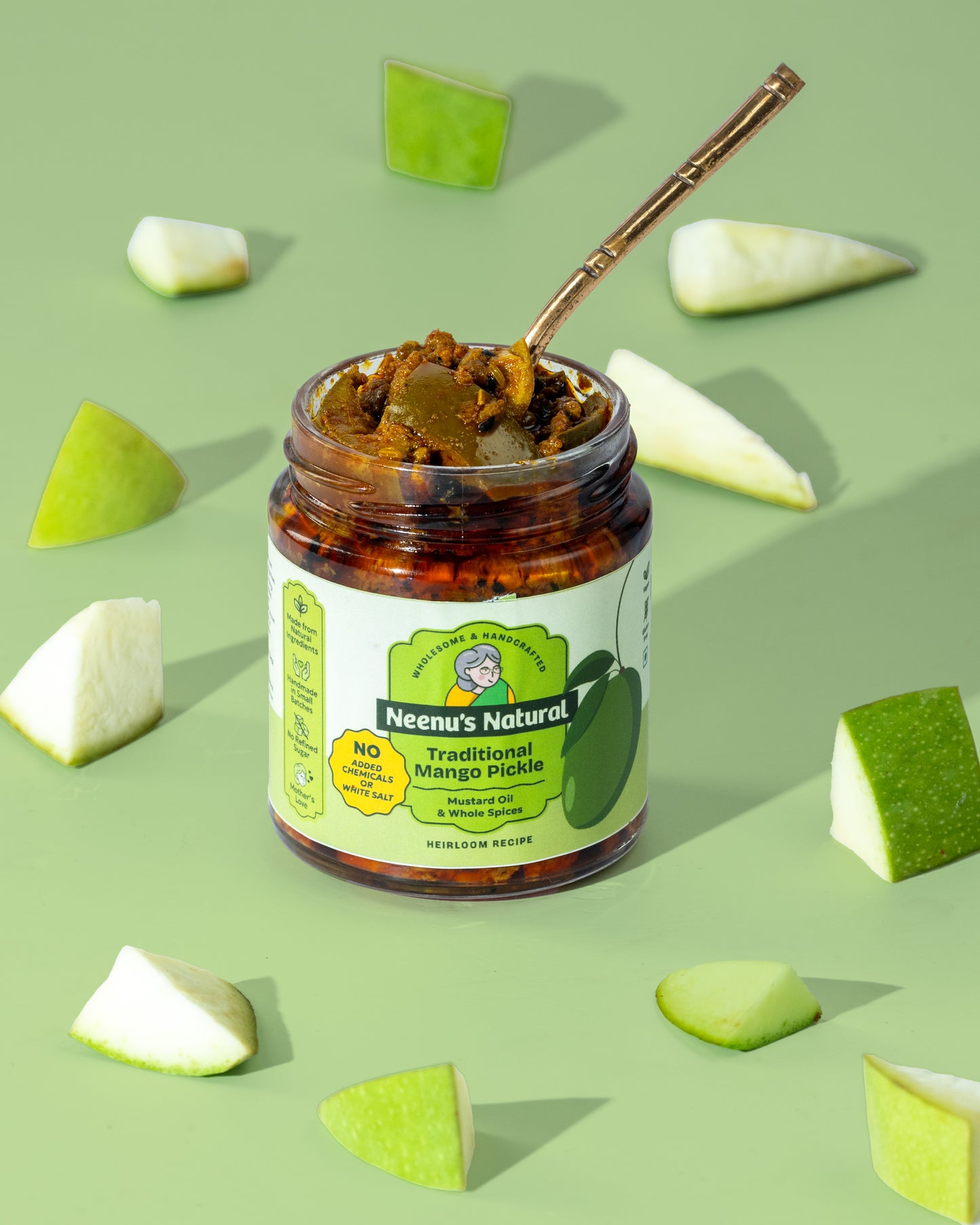 Traditional mango pickle with cold pressed oil