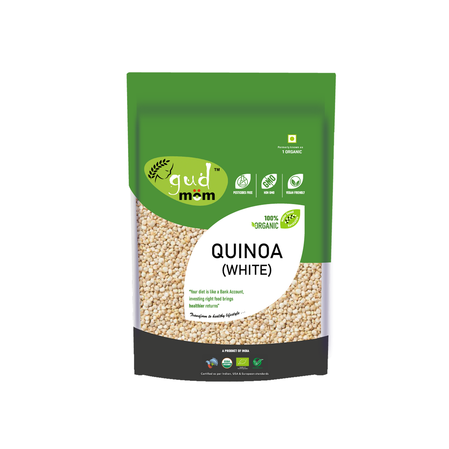 
                  
                    Gudmom Organic Quinoa (White) 500 g ( Pack Of 3 )
                  
                