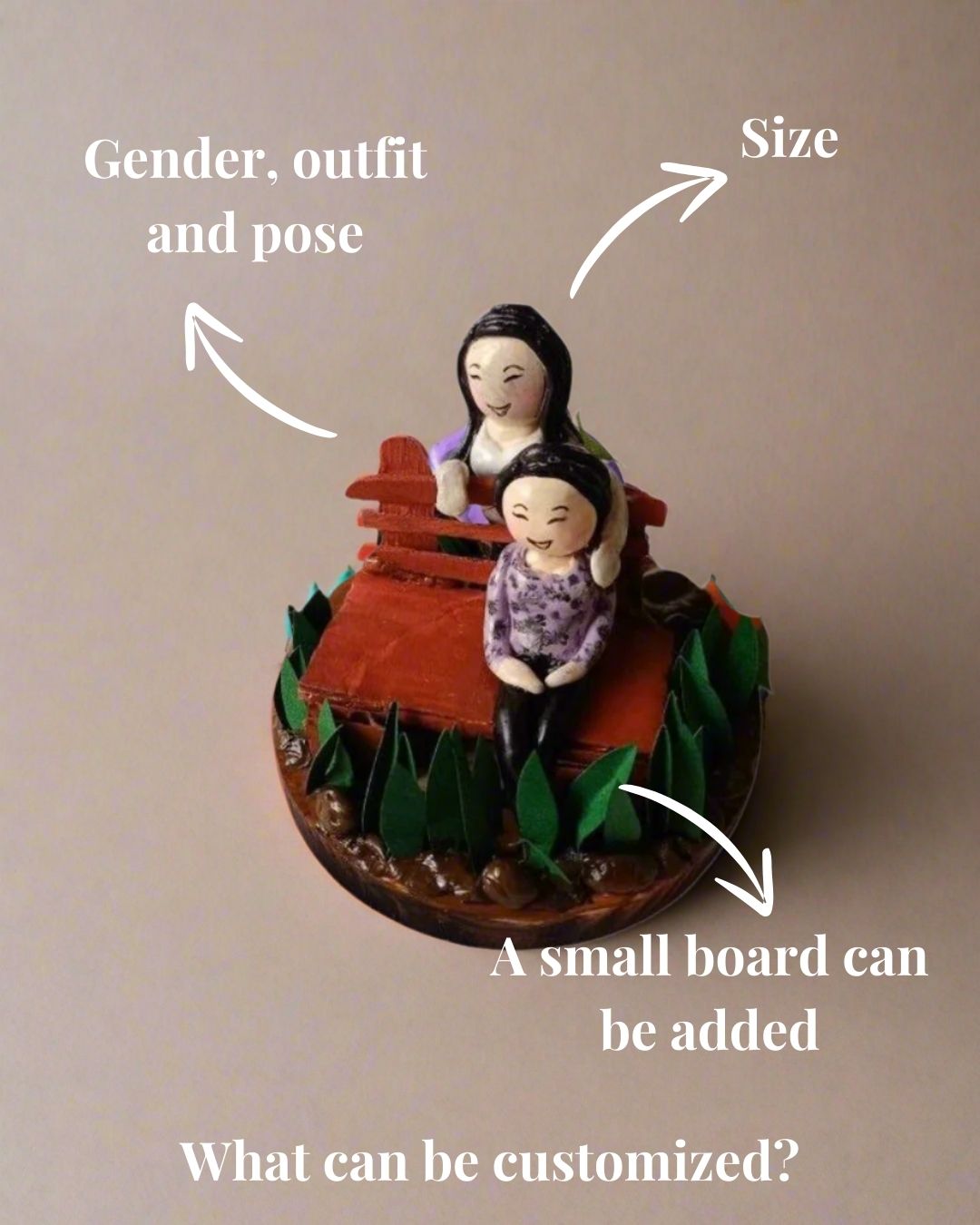 Rainvas Best Friends Customized Tabletop Miniature Frame for Him and Her