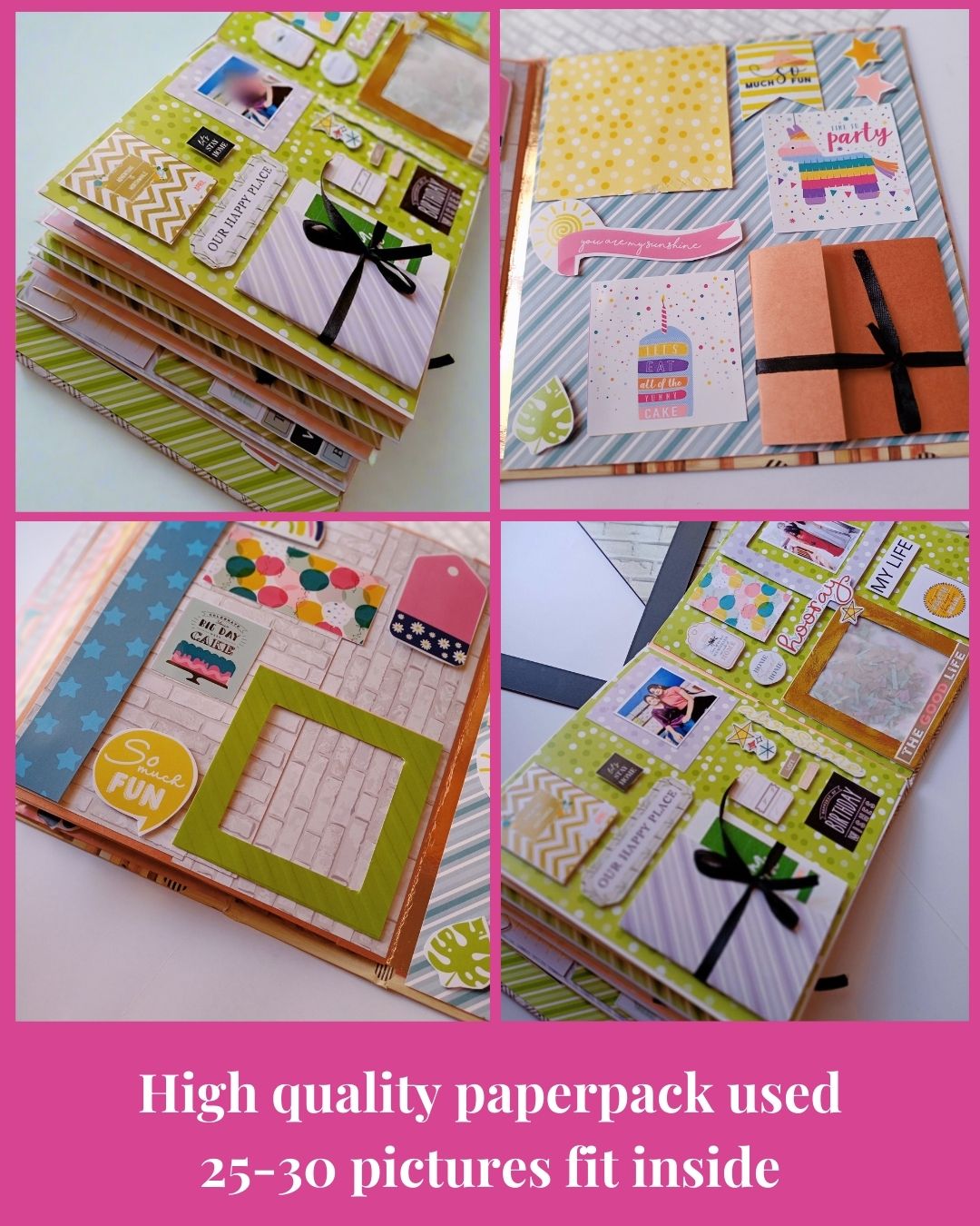 Rainvas Pastel Personalized Birthday Scrapbook for Him, Her, and Kids