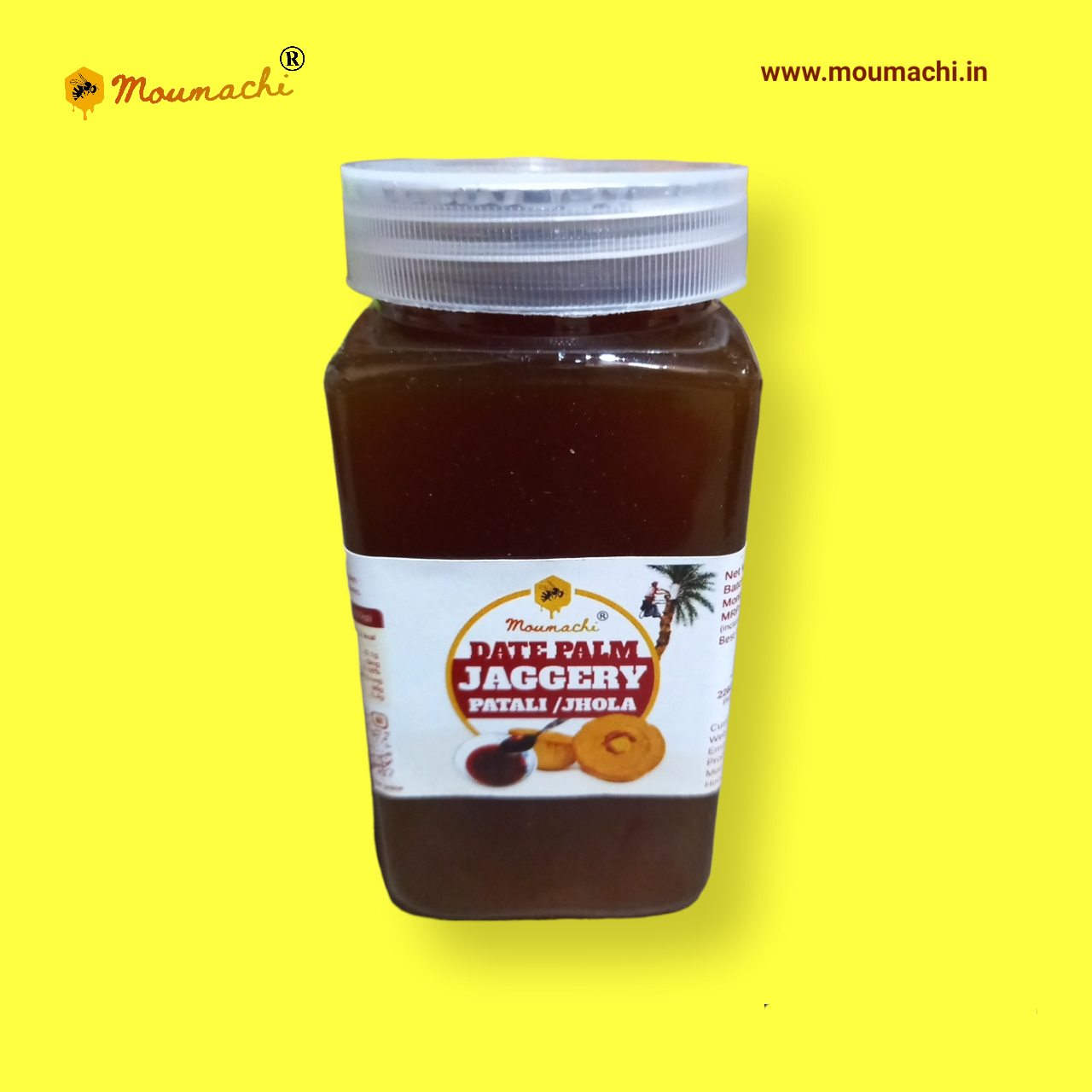 
                  
                    Moumachi Date Palm Jaggery pure Organic Nolen Gur Liquid Khejur Gur 350g (Pet jar)
                  
                