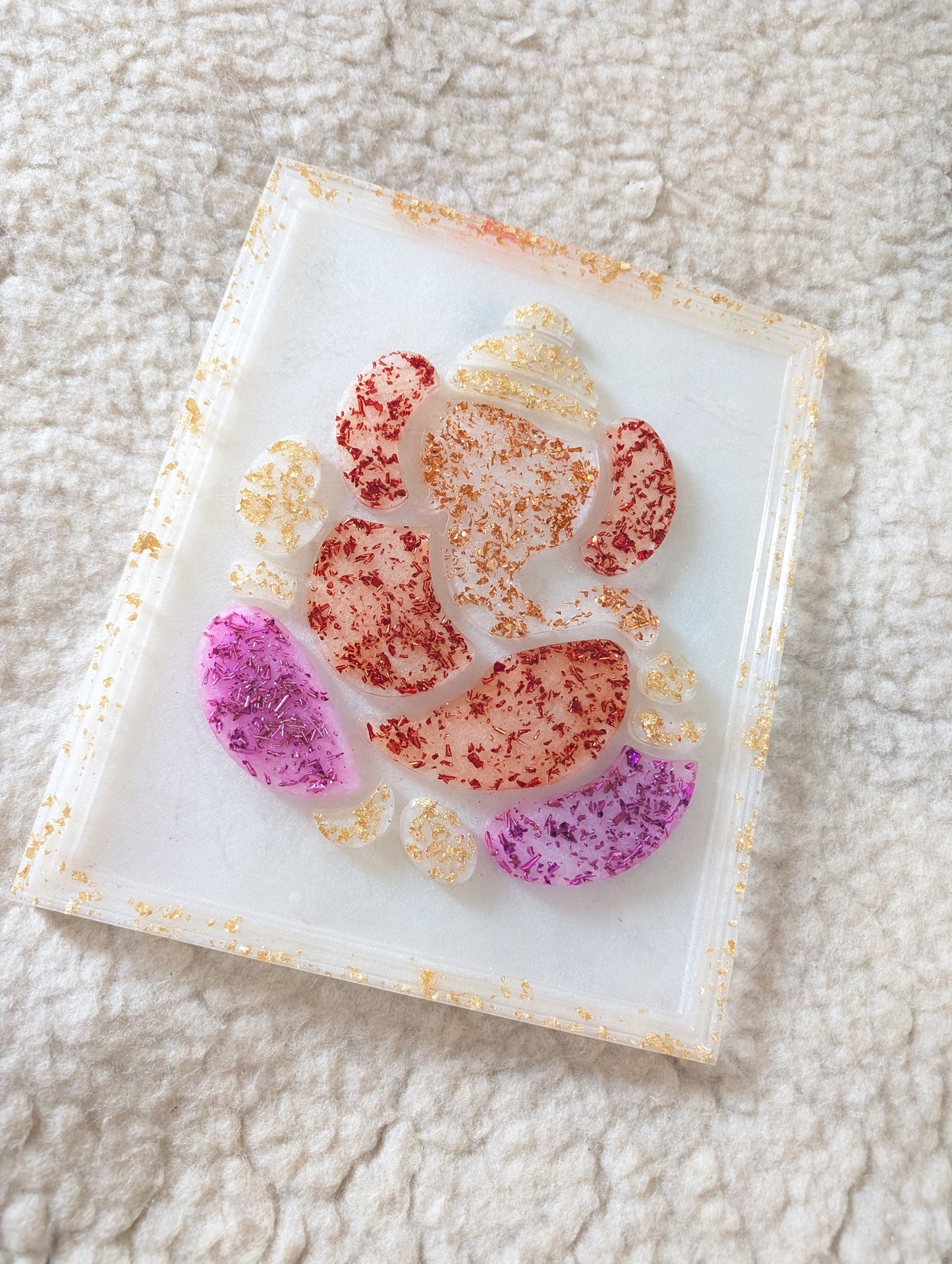 Resin Ganesha Wall Decor | Ganeshji Resin Frame | Ganesh Sathapna | Home Decor | Resin Art