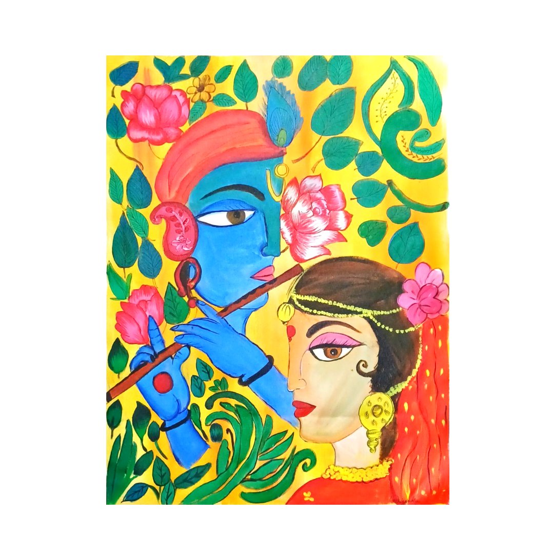 Radha Krishna Painting - Kreate- Painting