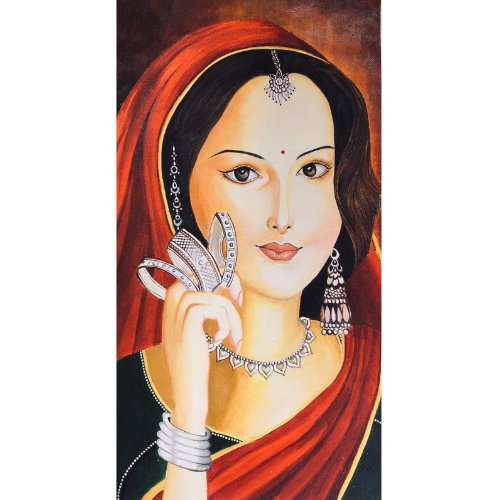 
                  
                    Rajasthani Woman Painting - Kreate- Painting
                  
                