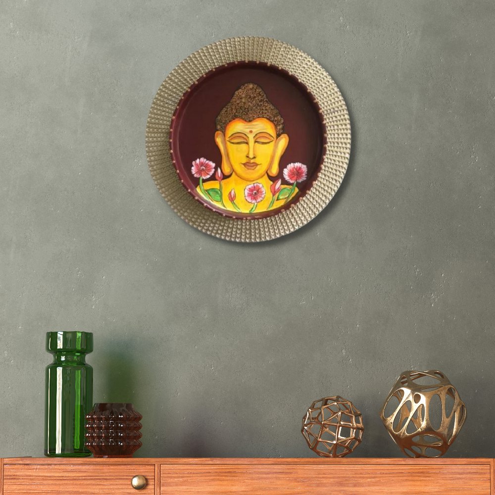 Rang Sang Buddha Potrait Wall Plate - Kreate- Wall Decor
