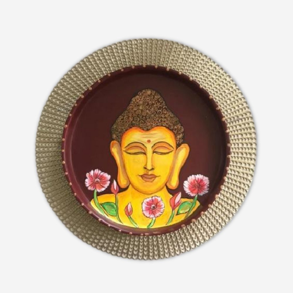 Rang Sang Buddha Potrait Wall Plate - Kreate- Wall Decor