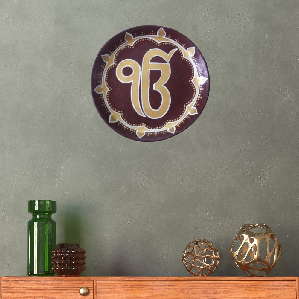Rang Sang Ek Onkar Wall Plate - Kreate- Wall Decor