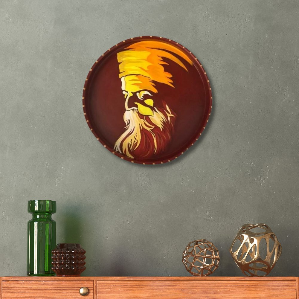 Rang Sang Guru Nanak Devji Wall Plate - Kreate- Wall Decor