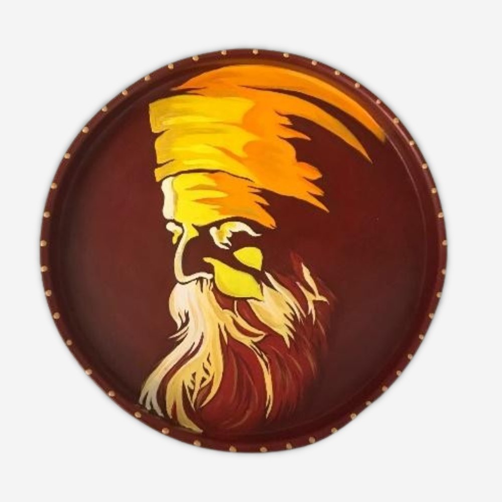 Rang Sang Guru Nanak Devji Wall Plate - Kreate- Wall Decor