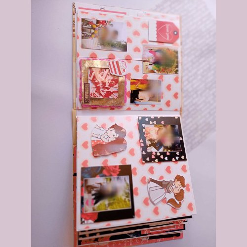 
                  
                    Red and black personalised Floral wedding anniversary scrapbook - Kreate- Scrapbook
                  
                