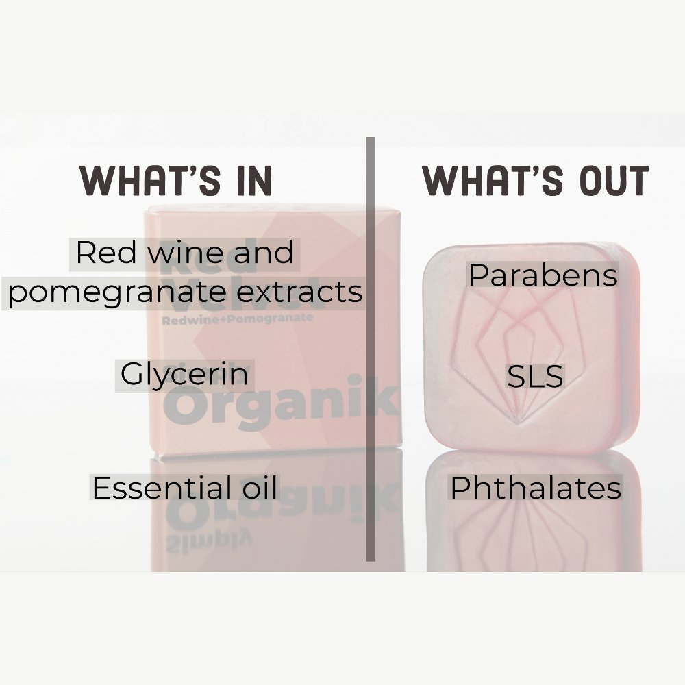 Red Velvet (redwine + pomegranate) (100g) - Kreate- Soaps