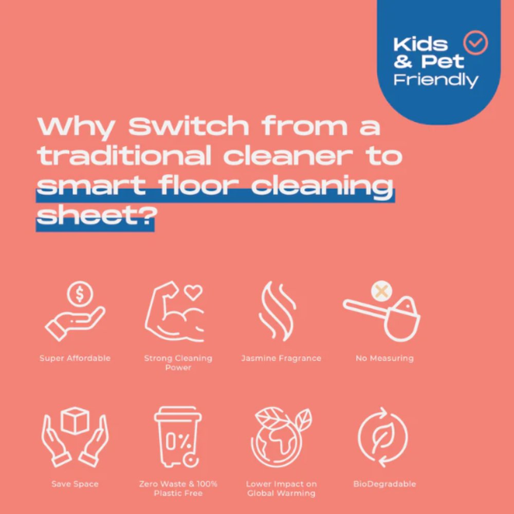 
                  
                    Reflekt Smart Floor Cleaning Sheets (Pack of 30) - Kreate- Cleaning
                  
                