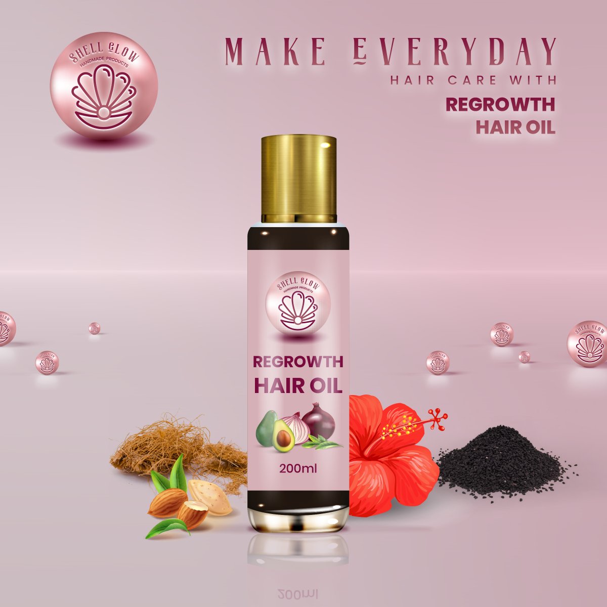 Regrowth Hair Oil (200ml) - Kreate- Hair Oil