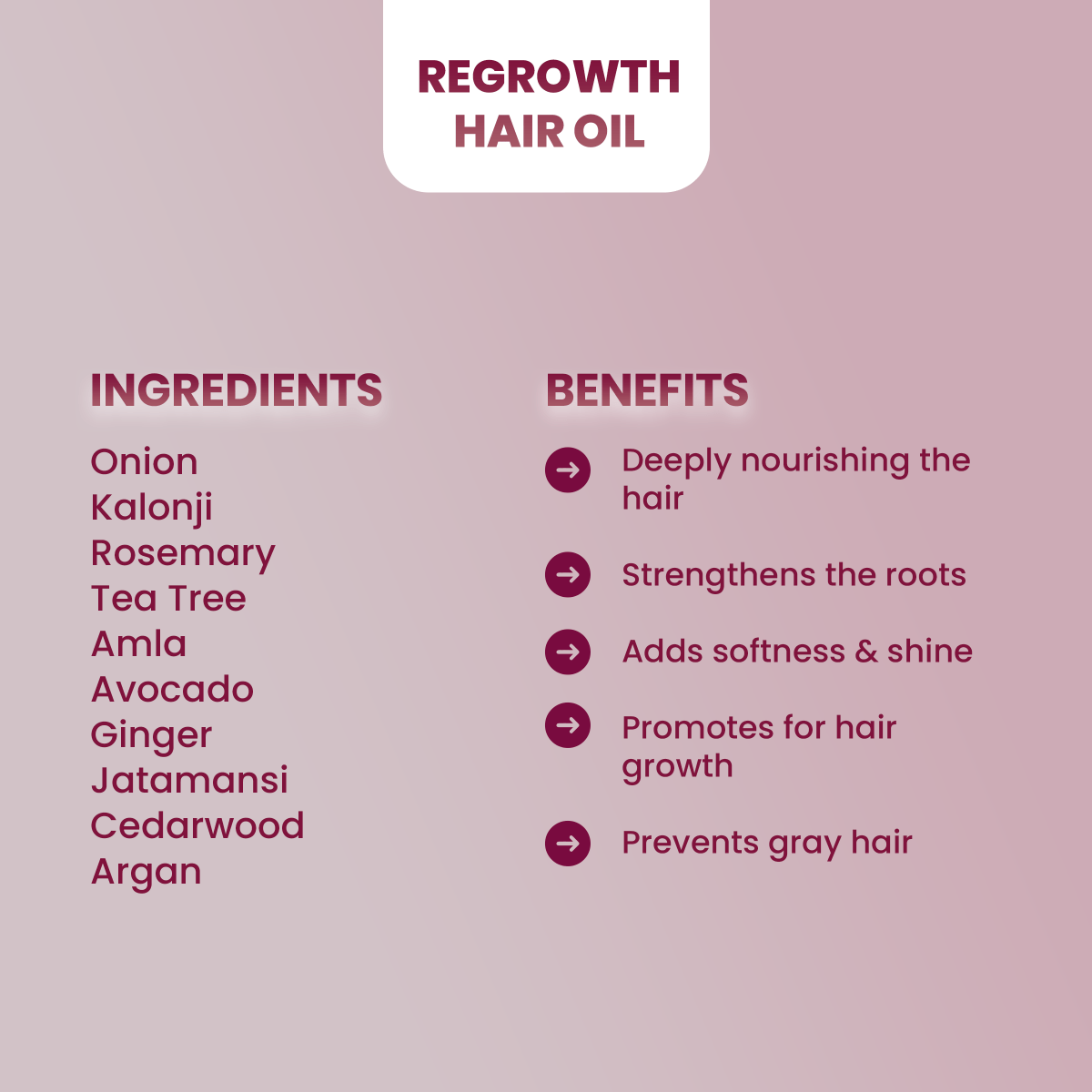 Regrowth Hair Oil (200ml) - Kreate- Hair Oil