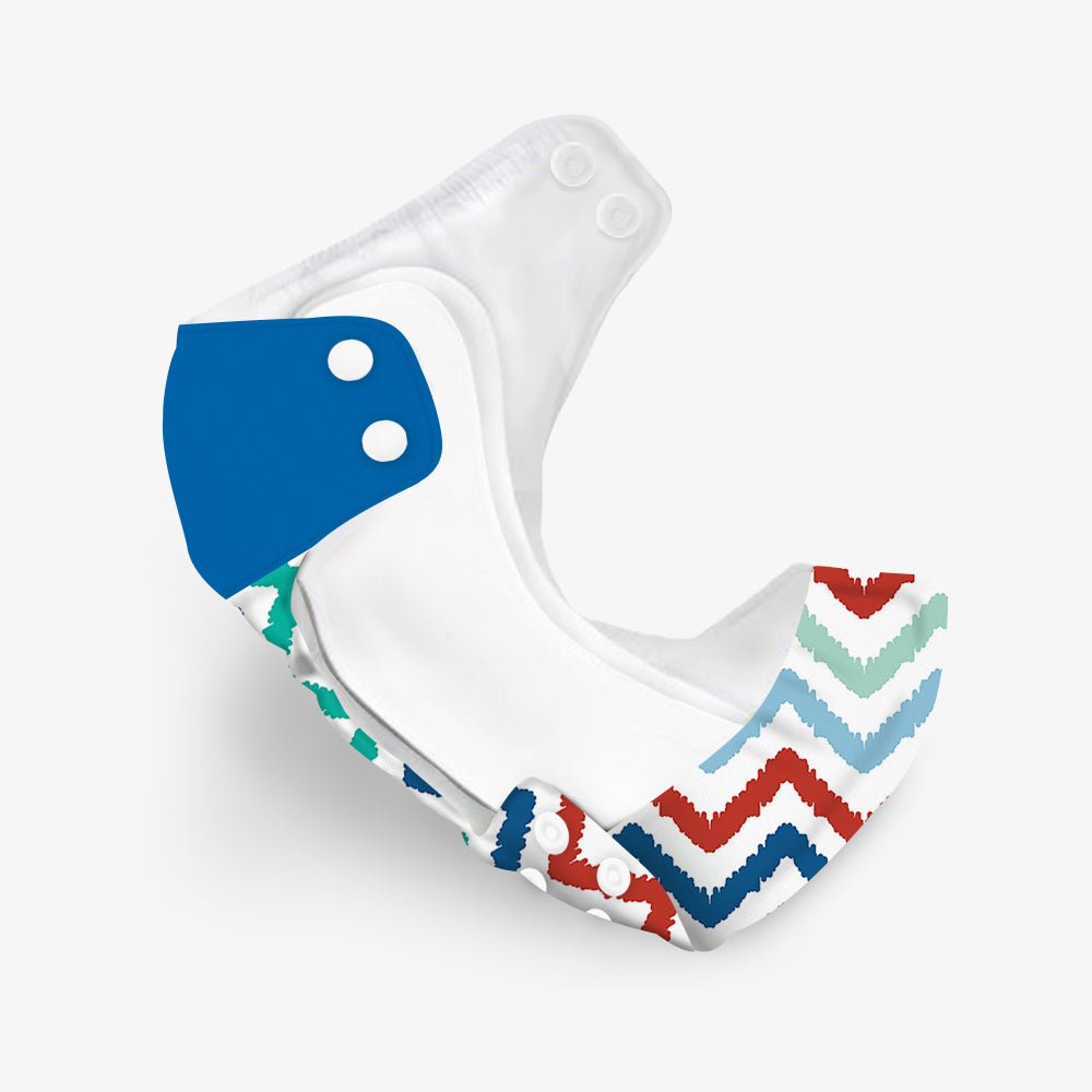 Regular Diaper by Snugkins - Cloth Diapers for daytime use (Fits babies 5-17kgs) - Dizzy waves - Kreate- Baby Care