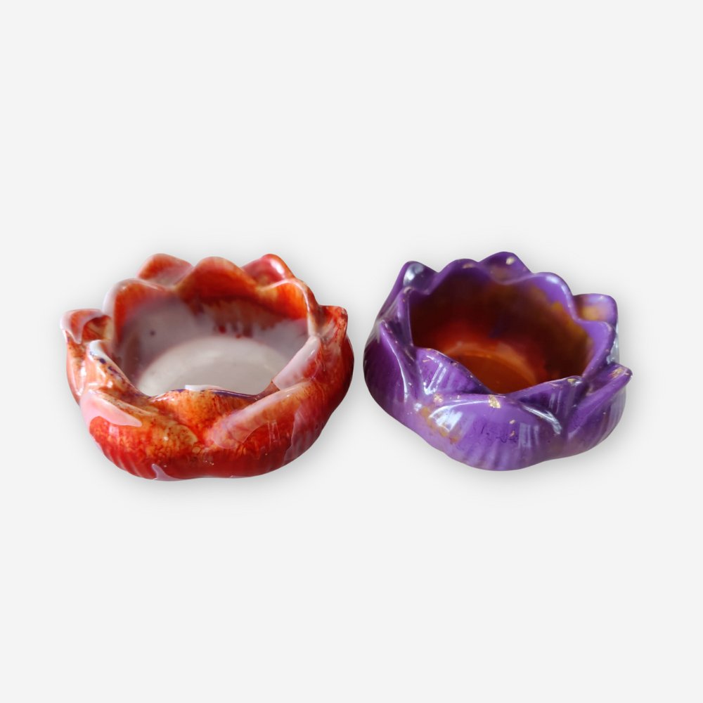 Resin Candle Holders (Set of 2) - Kreate- Candles & Holders