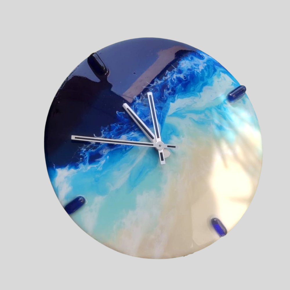Resin Clock Beach Theme - Kreate- Wall Decor