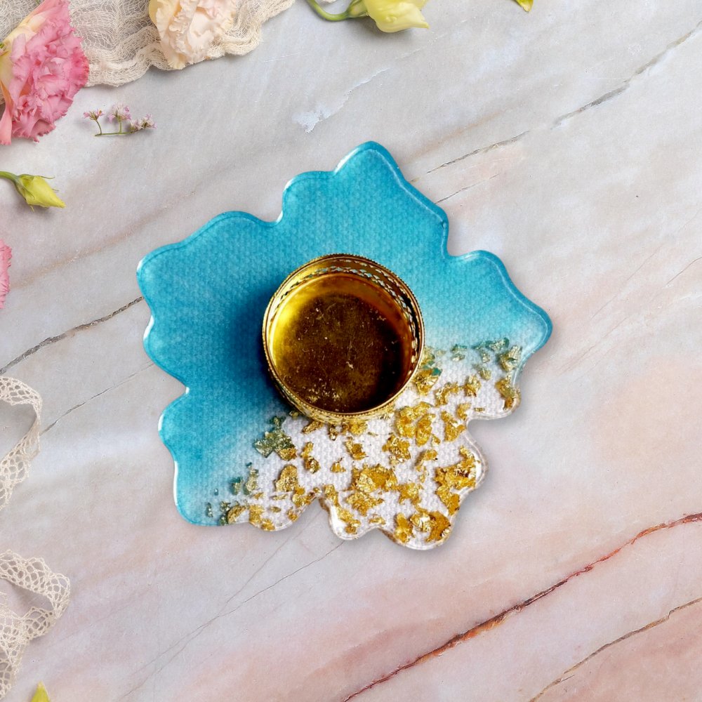 Resin Diya Holder - Kreate- Candles & Holders