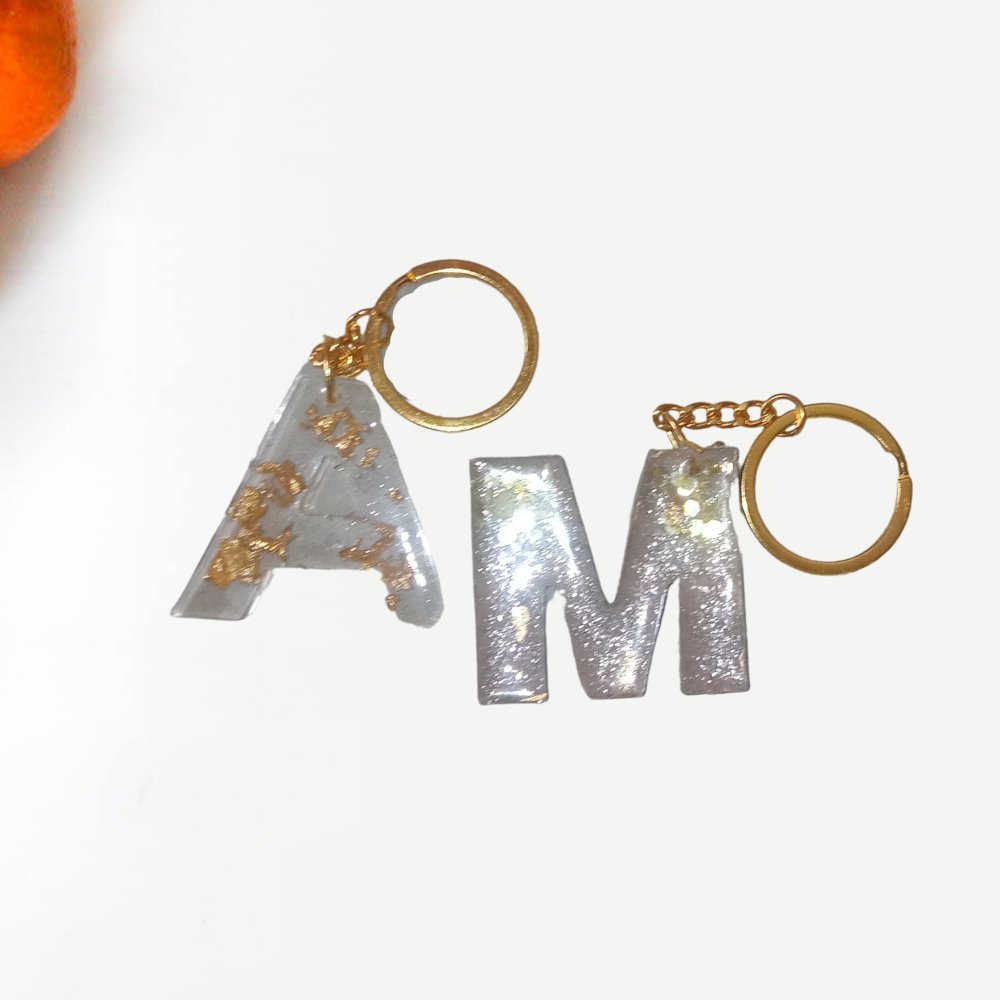 Resin Letter Keychain - Kreate- Key Chains