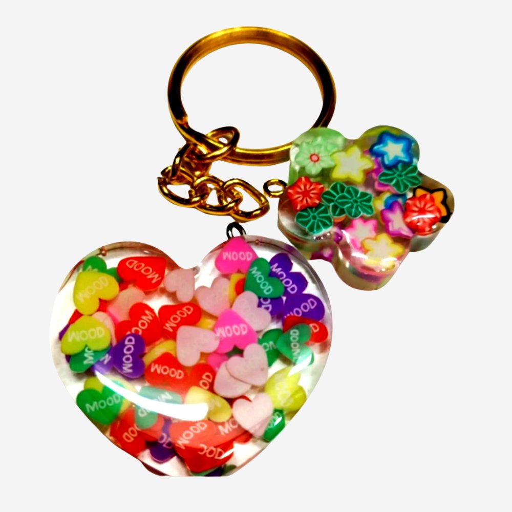 Resin Multicolour Keychain - Kreate- Key Chains