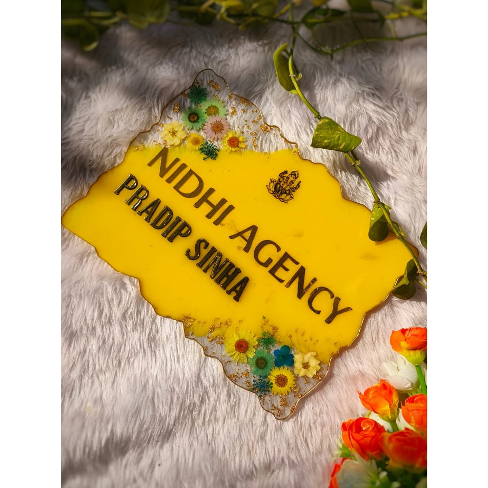 Resin Name Plate - Kreate- Home Decor