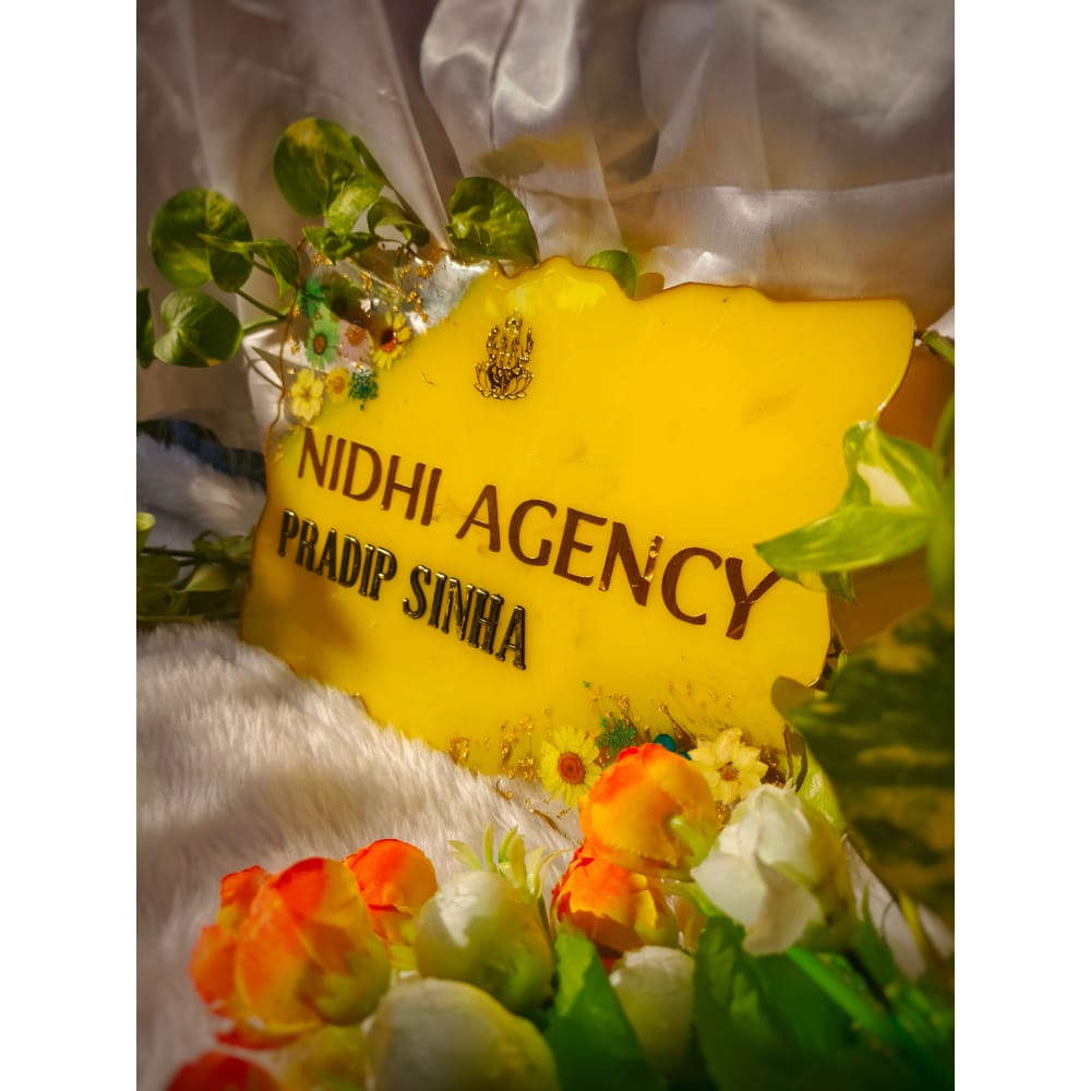 Resin Name Plate - Kreate- Home Decor