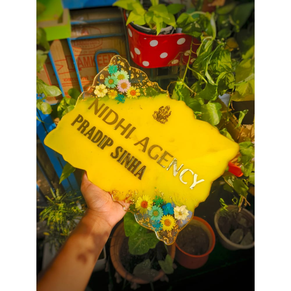 Resin Name Plate - Kreate- Home Decor