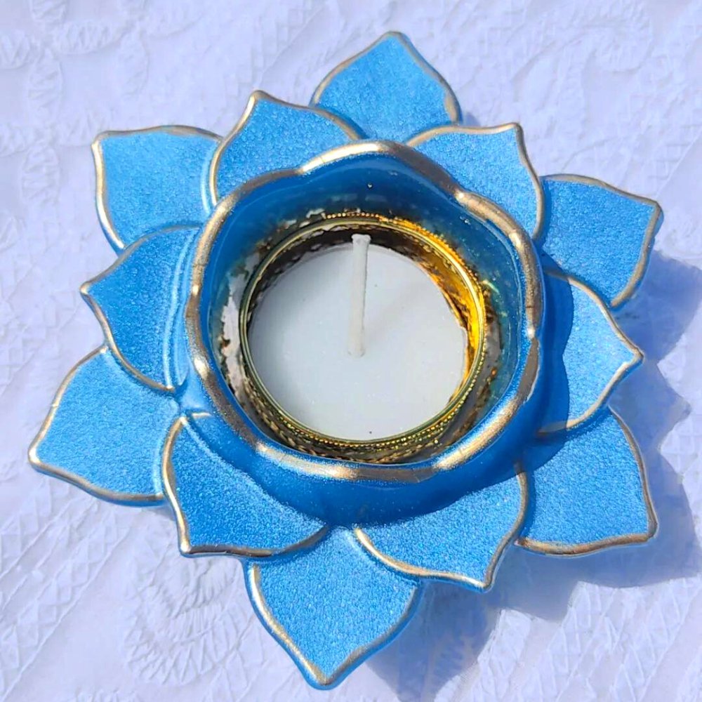 Resin Tea Light Holder - Kreate- Candles & Holders