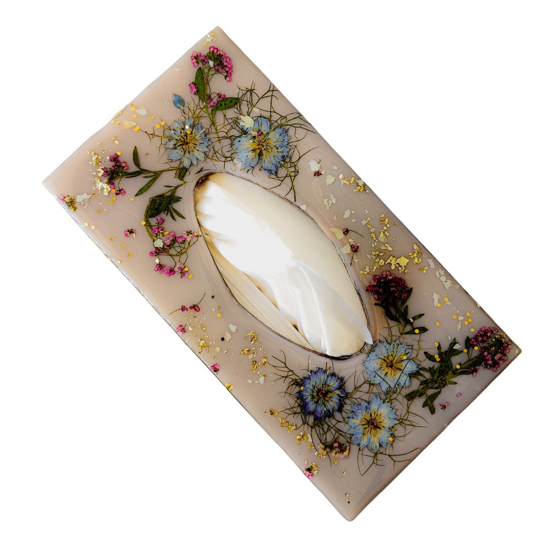 Resin Tissue Holder - Flora Sense - Kreate- Table Decor