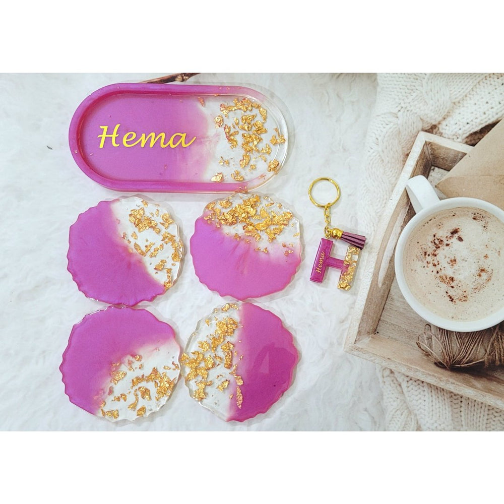
                  
                    Resin Tray, Coaster and Keychain Set - Kreate- Keychains
                  
                