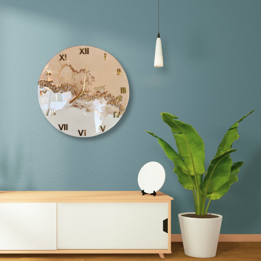 Resin Wall Clock - Kreate- Wall Decor